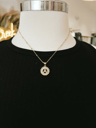 Lauren Kenzie Crystal Initial Necklace - Modern Creek Boutique